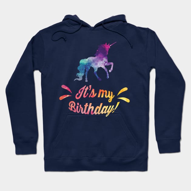 Cute Unicorn Birthday Party Outfit Adult Kids Gift Hoodie by Freid